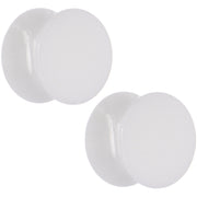 9/16 White Acrylic Saddle Plug Set