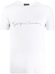 Giorgio Armani Men Asv Stretch-Viscose T-Shirt With Signature Logo