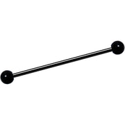 14G Black Plated Titanium Industrial Barbell Earring
