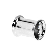 0G Stainless Steel Double Flare Lightning Bolt Tunnel