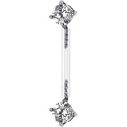 Clear Cubic Zirconia Bioplast Intimate Piercing