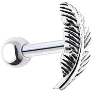 Sterling Silver 925 Feather Left Cartilage Earring