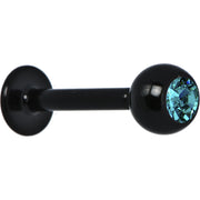 Black Plated Titanium Zircon Blue Gem Labret Monroe