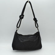 Textured Handbag with Knotted Shoulder Strap