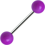 Purple Neon Barbell Tongue Ring
