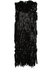 Prada Women Abito Midi Con Fiocchi