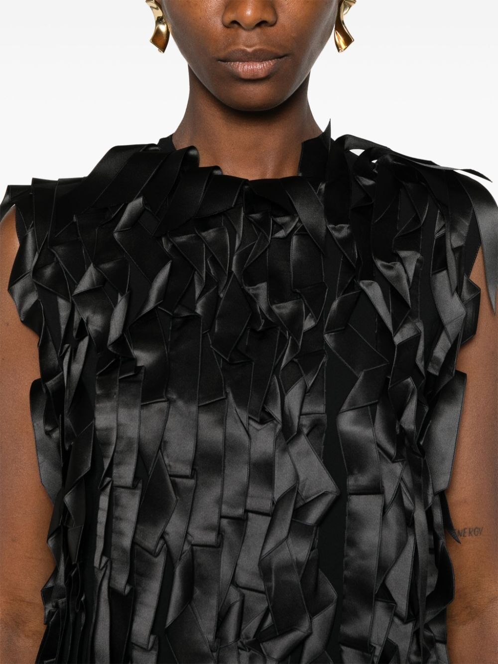 Prada Women Abito Midi Con Fiocchi
