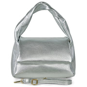 Italian Metallic Full-Grain Leather Top-Handle Bag | Trieste