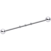 Surgical Steel Notched Industrial Barbell Earring