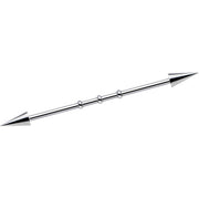 Surgical Steel Spiked Industrial Barbell Earring