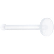 20G Clear Flat Bioplast Nose Retainer