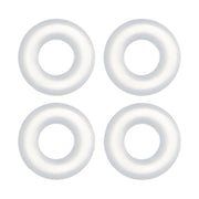 8G Clear Rubber O-Ring 4-Pack