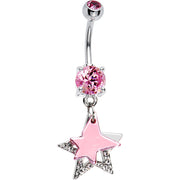 Pink Gem Paramount Star Belly Ring
