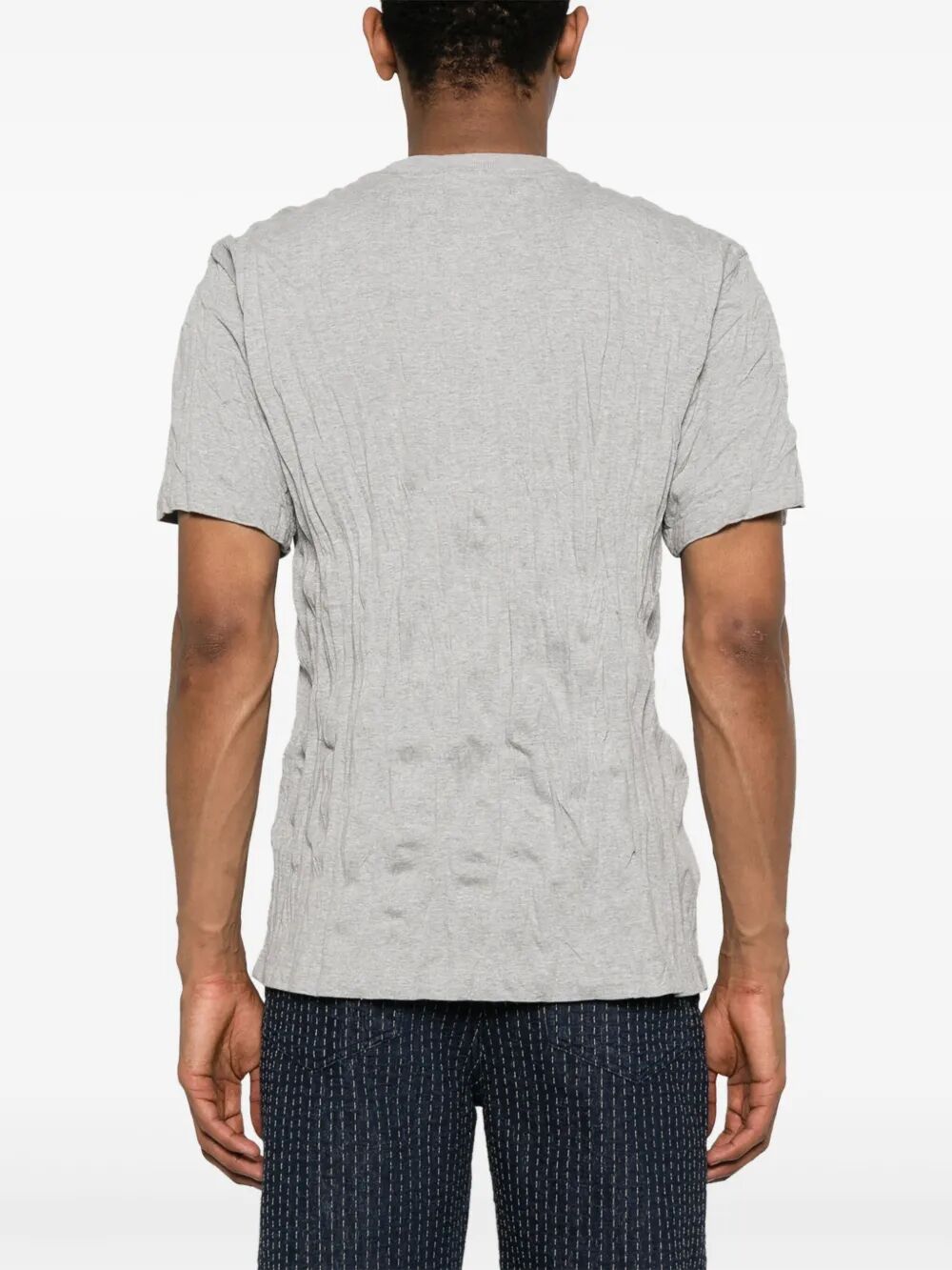 Bottega Veneta Men Graphic Rabbit-Print Crushed Cotton Jersey T-Shirt