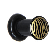 4G Anodized Titanium Gold Animal Print Plug