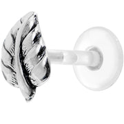 Sterling Silver 925 Leaf Tragus Earring Stud