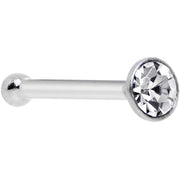 925 Silver 2mm Round Clear Nose Bone Created with Crystals