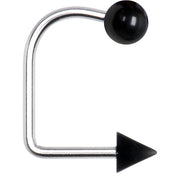 14G Black Acrylic Ball Cone Lippy Loop Labret