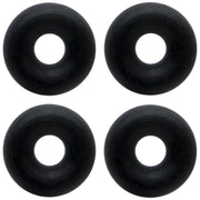 10G Black Rubber O-Ring 4-Pack