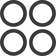 1/2 Black Rubber O-Ring 4-Pack