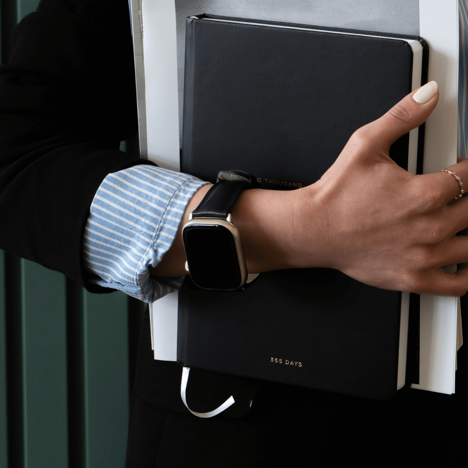 Apple Watch Blue Leather Strap - Boston