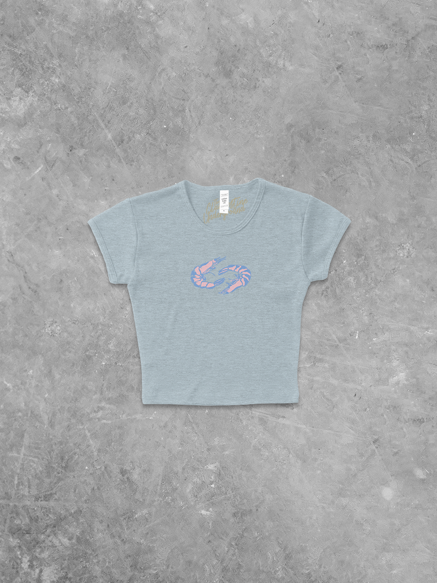 Underground Original Design: Two Little Shrimp, Summer Micro-Ribbed Baby Tee