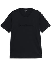 Giorgio Armani Men Pure Cotton Interlock Signature Logo T-Shirt