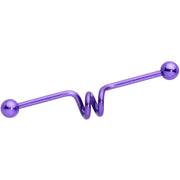 Spiral Purple Anodized Titanium Industrial Project Bar 40mm