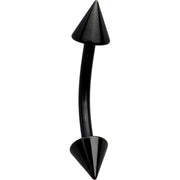 Black Anodized Titanium Cone Eyebrow Ring