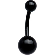 Black Electro Titanium Belly Ring -3/8