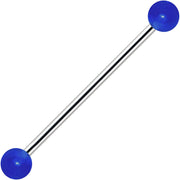 Blue Glow in the Dark Industrial Barbell 31mm