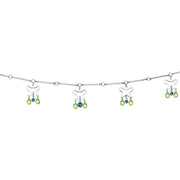 Zircon Blue Green Alluring Gem Butterfly Belly Chain