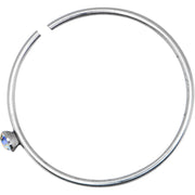 22G Stainless Steel Aurora Gem Open Nose Hoop