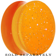 20mm Orange Neon Glitter Saddle Plug