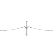 Clear Gem Floweret Flower Belly Chain
