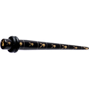 4G Black Yellow Acrylic Playboy Rabbit Head Taper