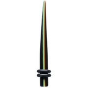 6G Acrylic Rasta Stripe Taper