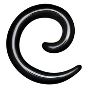 8G Black Acrylic Spiral Taper