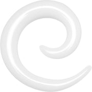 6G White Acrylic Spiral Taper