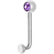 14G 5mmTanzanite Gem Vertical Hood Piercing -1/2 2.5mm Rise