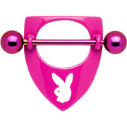 Playboy Pink Titanium Rabbit Head Shield Nipple Ring