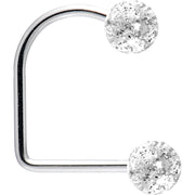 16G Clear Acrylic Glitter Ball Lippy Loop Labret