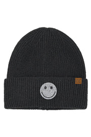 C.C Smile Face Rhinestone Beanie