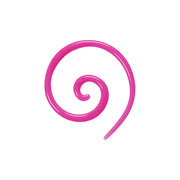 12G Pink Acrylic Super Spiral Taper