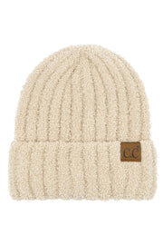 C.C Women's Solid Color Fuzzy Beanie