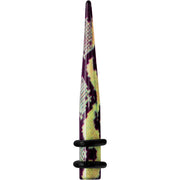 4G Green Snake Skin Acrylic Taper