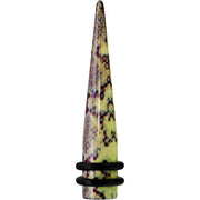 00G Green Snake Skin Acrylic Taper