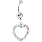 Passionate Aurora Hollow Heart Belly Ring