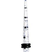 6G Clear Acrylic Glitter Black Star Confetti Taper