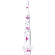 4G Clear Acrylic Glitter Purple Star Confetti Taper